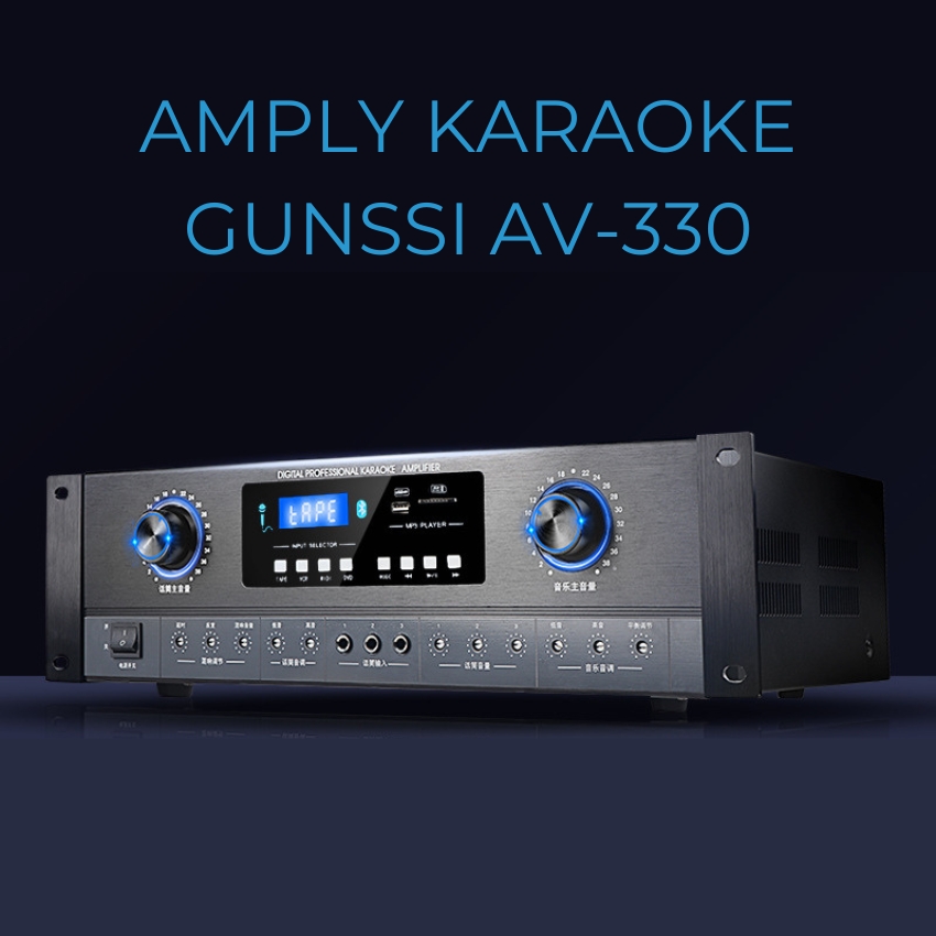 Amply bluetooth 12 sò, cục đẩy công suất lớn cao cấp AV-330, AV-320 - Hàng chính hãng - Bảo hành 12 tháng - Bộ khuyếch đại âm thanh KTV karaoke sân khấu chuyên nghiệp công suất lớn