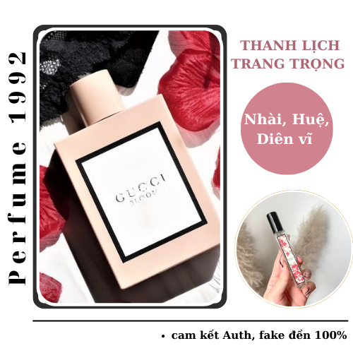 [Mẫu thử] Nước hoa nữ thơm lâu Gucci bloom  EDP Chính hãng Cao cấp Thanh lịch Dịu nhẹ - Nước hoa Pháp chính hãng Đi làm Văn phòng Đi chơi chiết 2ml 5ml 10ml