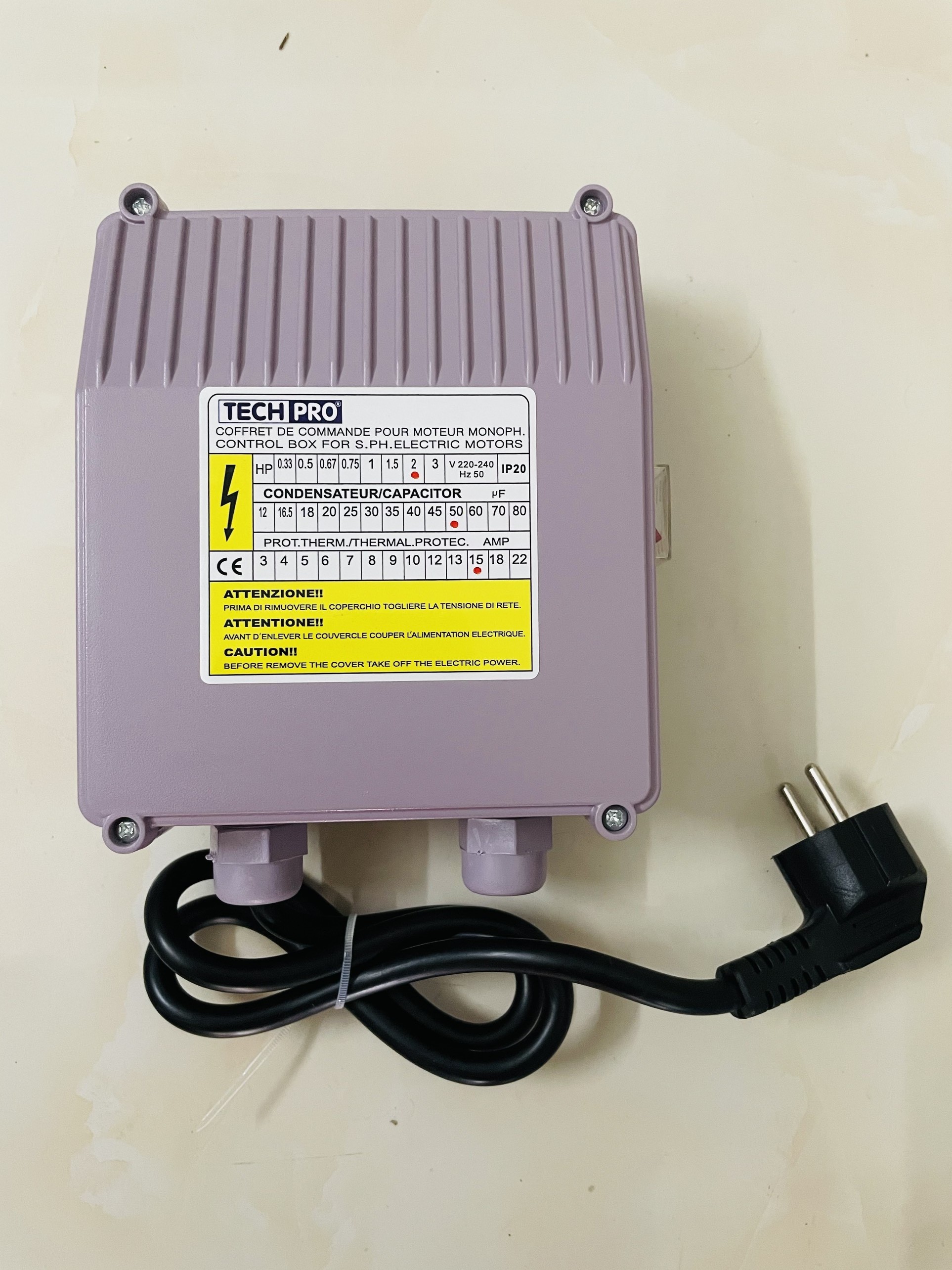 Hộp điều khiển bơm hoả tiễn 1hp / 2hp / 3hp