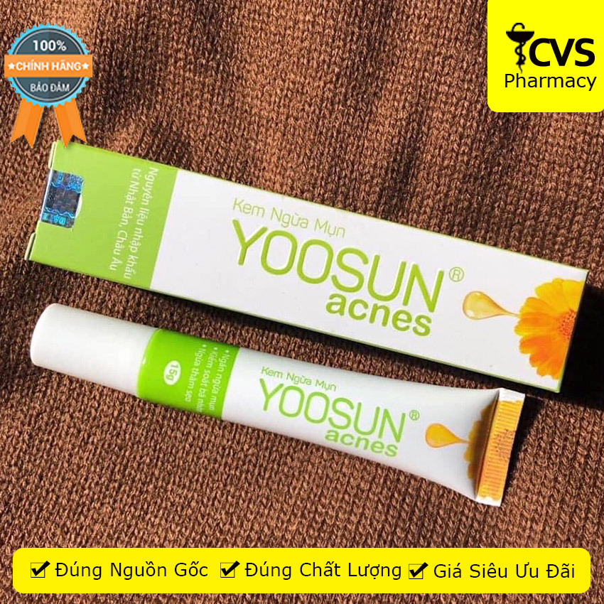 Kem ngừa mụn Yoosun Acnes 15g - kiểm soát bã nhờn ngừa thâm sẹo - cvspharmacy