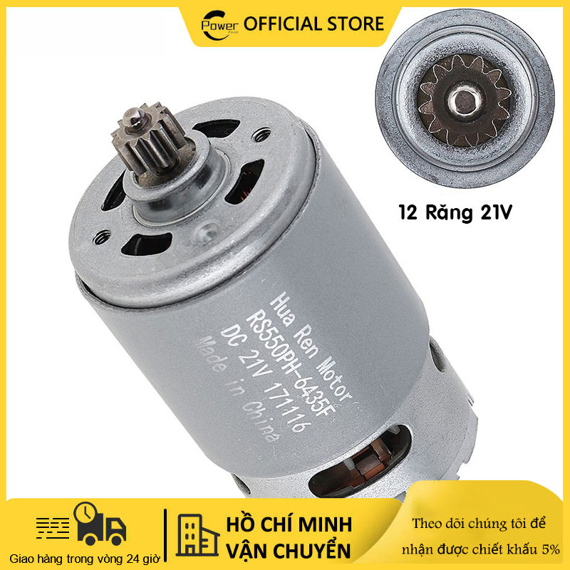 🔥FREESHIP🔥 Motor 550 RS550 12 Răng của máy khoan pin 21V