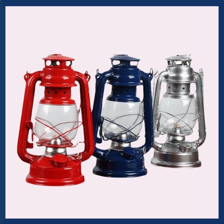 Đèn bão đèn dầu chống bão phong cách cổ điển cao 24.5cm