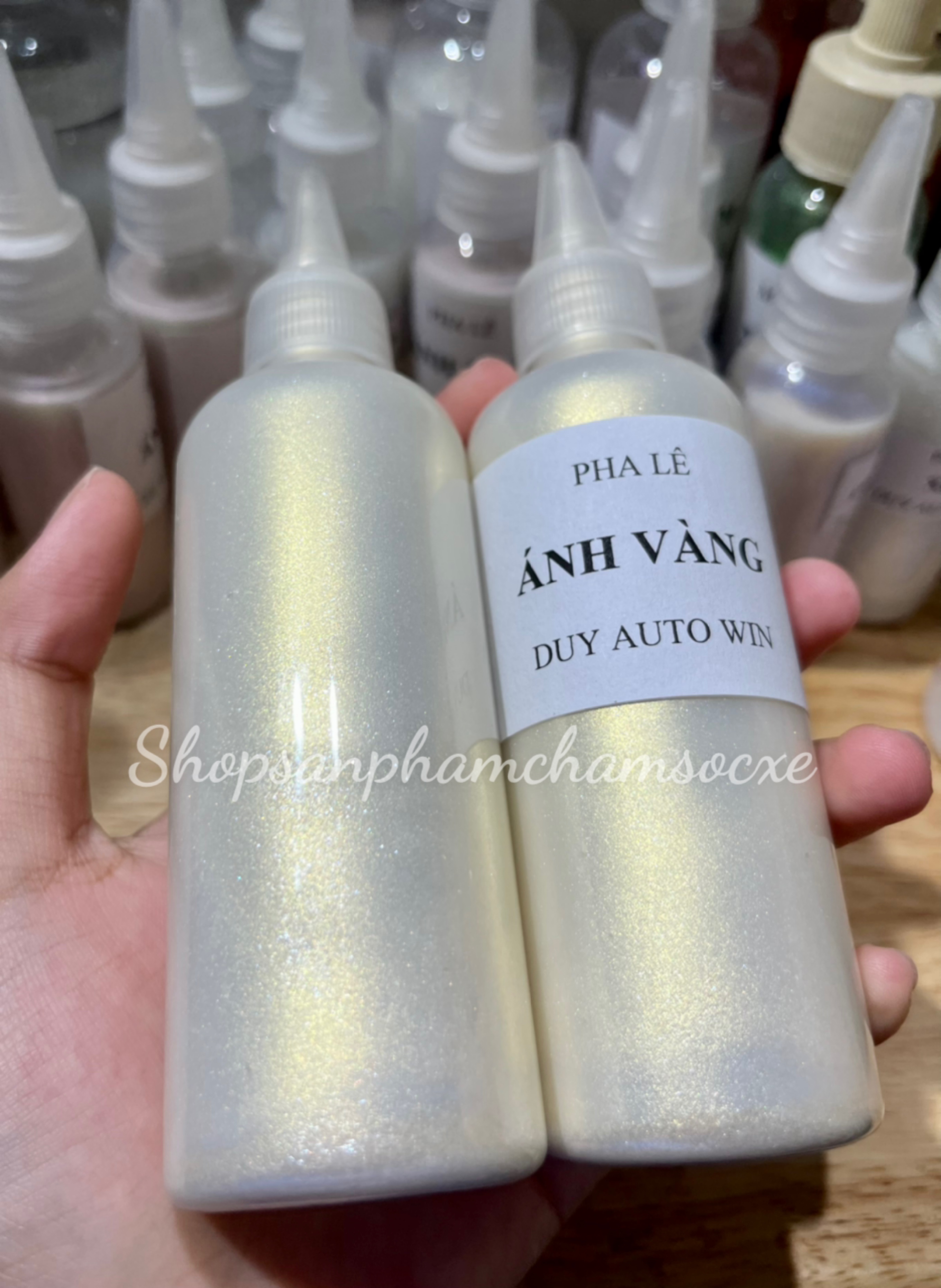 Pha lê đủ màu tùy chọn - Sơn xe máy đóng chai 50g và 100g