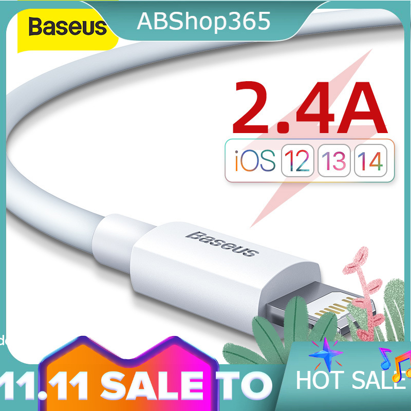 Cáp baseus usb to iphone cho iphone 13 12 pro sạc nhanh tối đa cáp usb to iphone cho iphone 8 xr xs cáp sạc