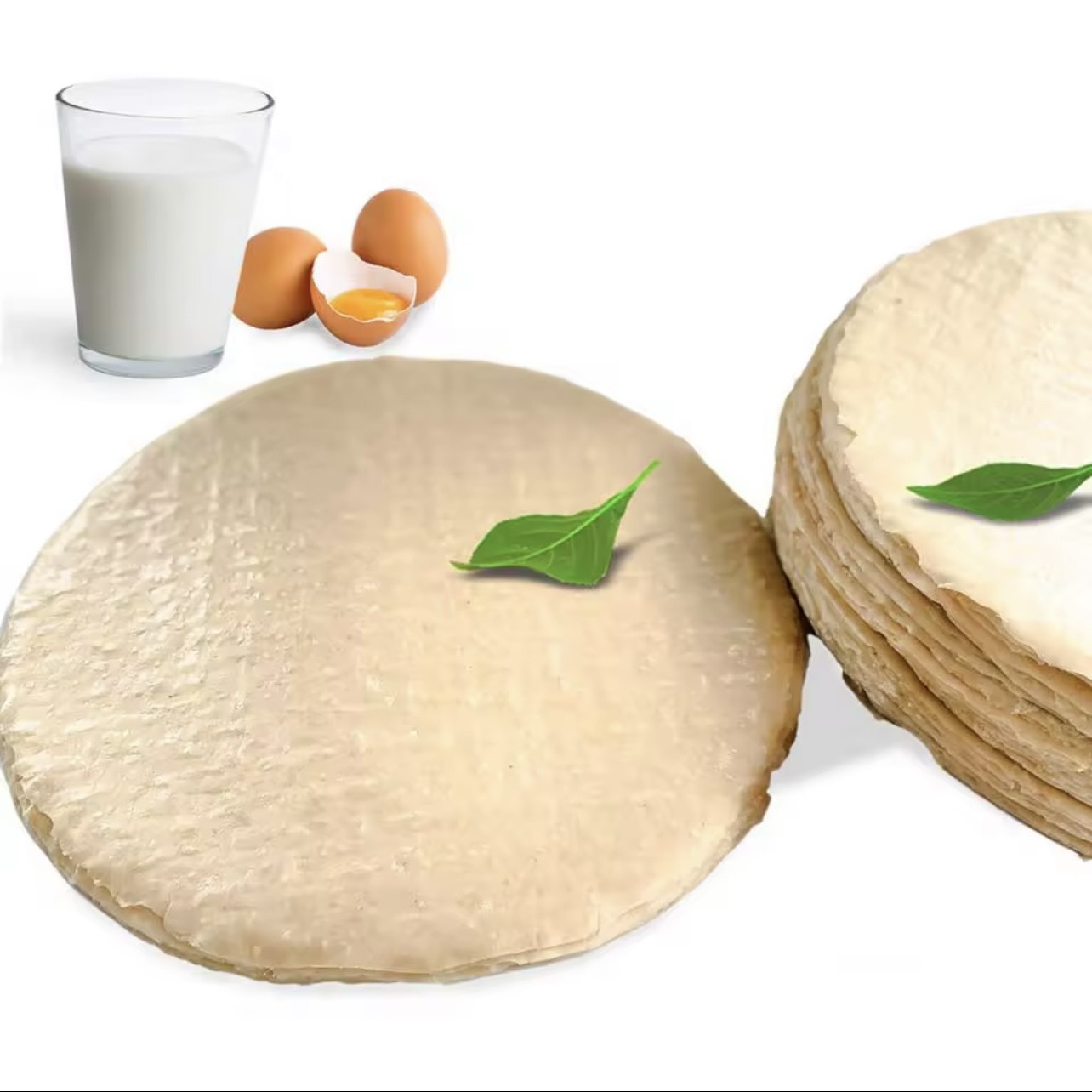 Bánh tráng dừa mỹ lồng mè trắng - 10 cái chưa nướng - đặc sản bến tre