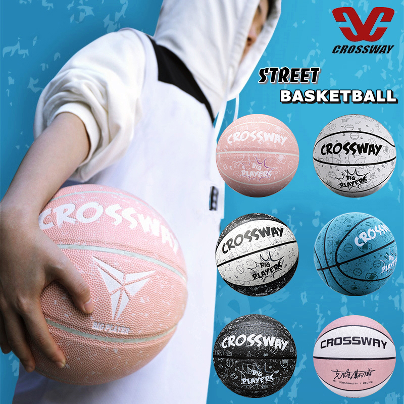 Quả Bóng Rổ Chính Hãng CROSSWAY Da PU Cao Cấp, Banh Bóng Rổ King Ball Size Số 7 Thi Đấu Sân Outdoor & Indoor