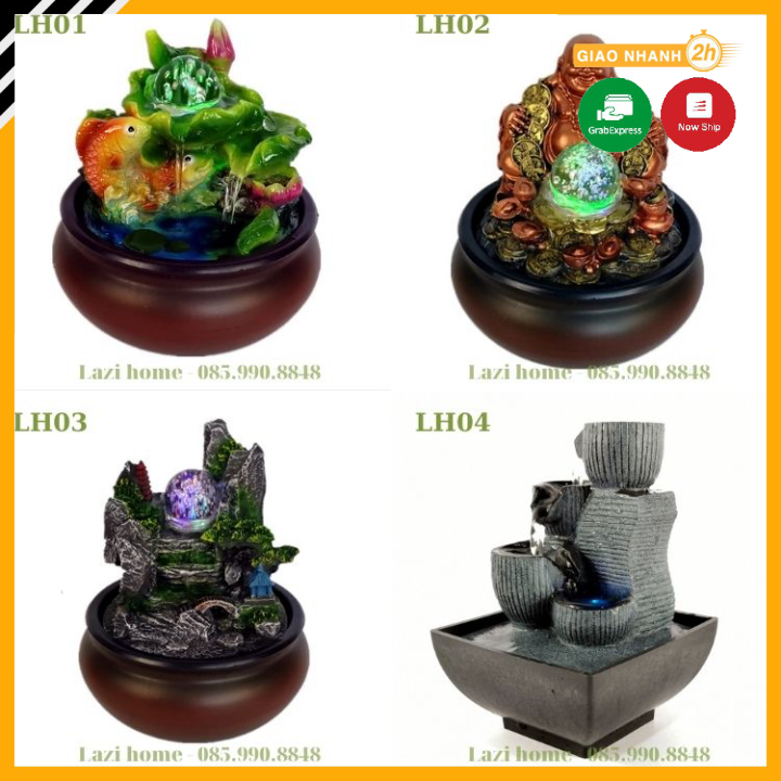 Phong thủy tài lộc đài phun nước cá chép vượt vũ môn, thác nước phong thuỷ