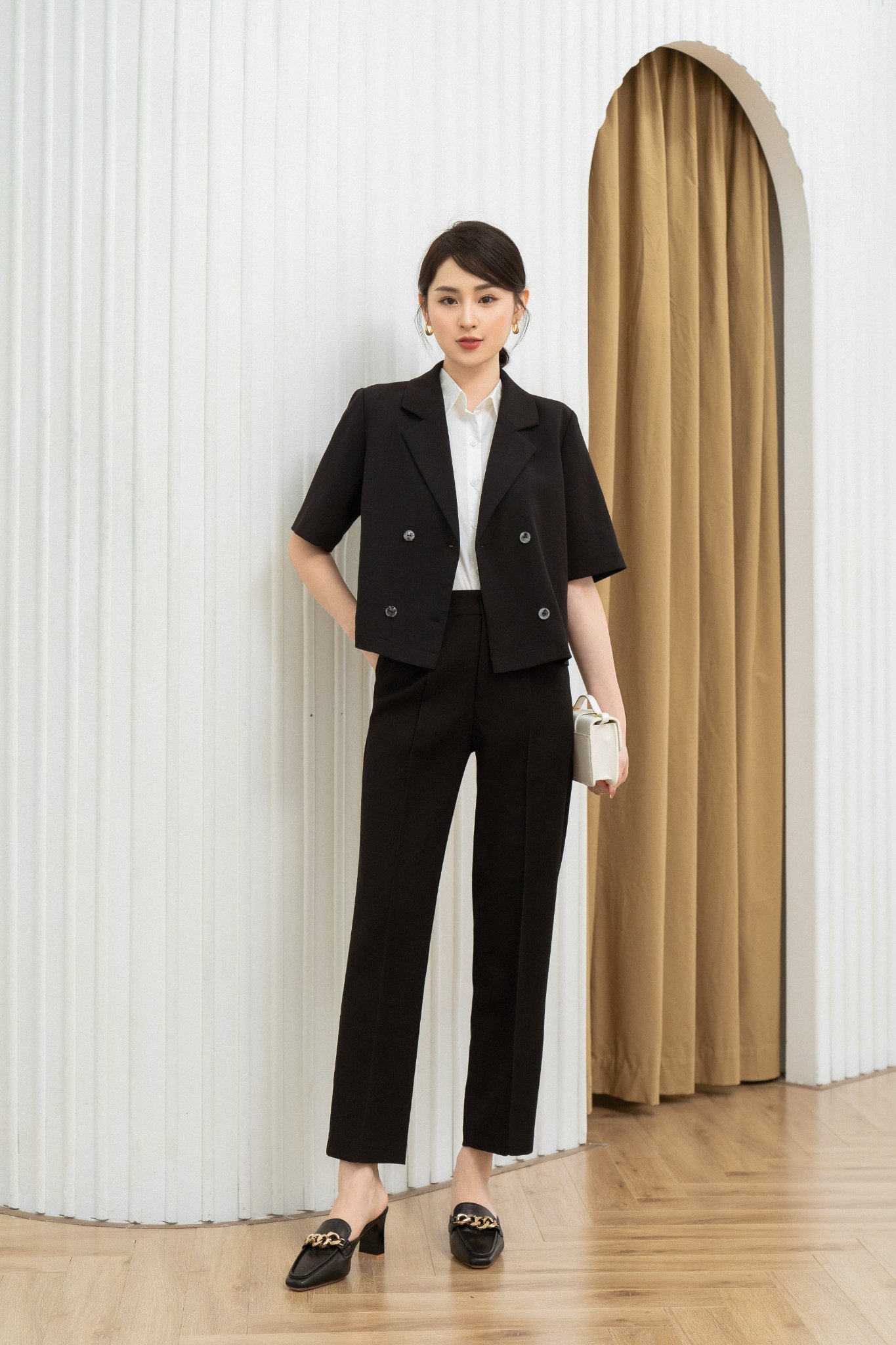 Quần baggy ly túi chéo tiinstore q0d128