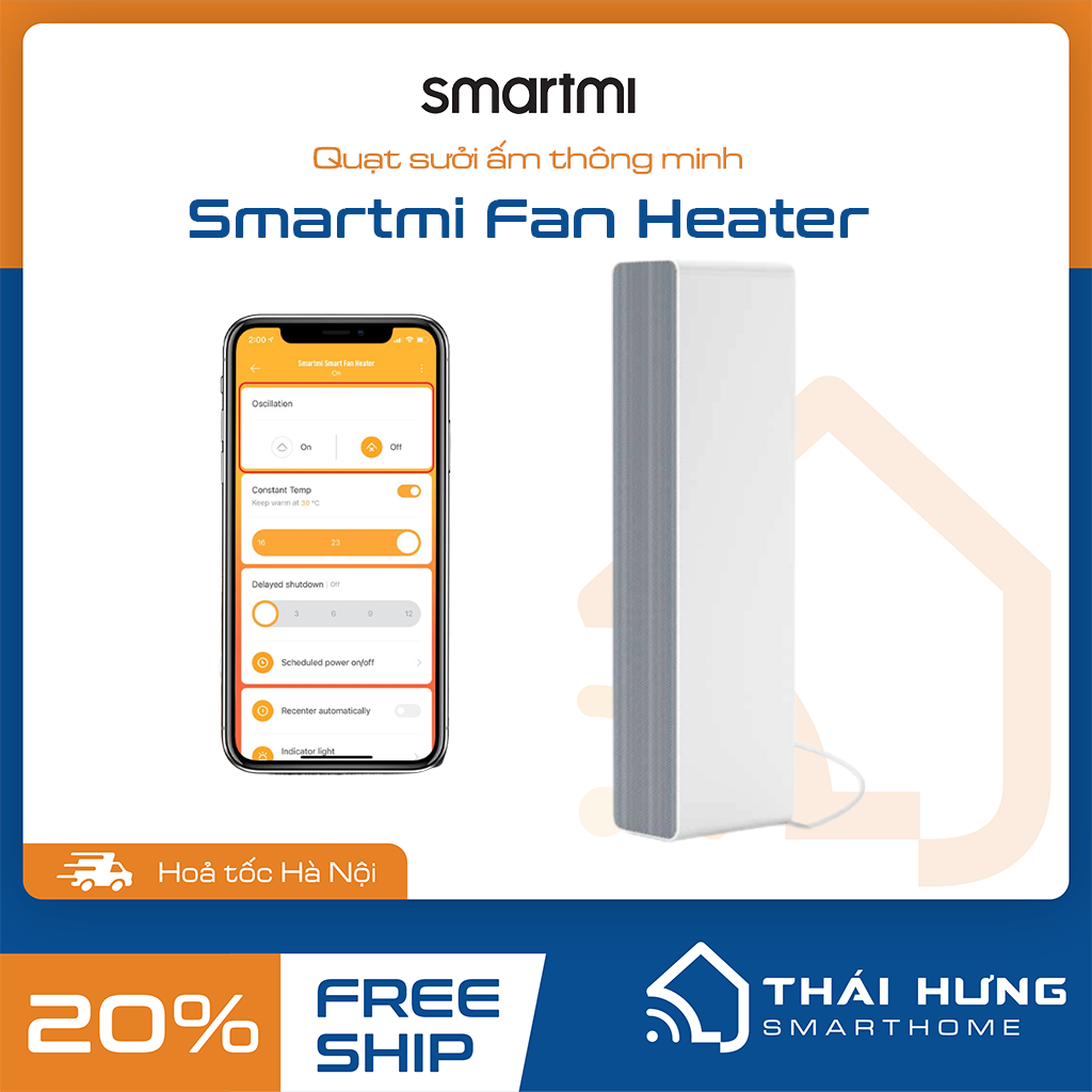 Máy quạt sưởi thông minh Smartmi. Smart Fan Heater -