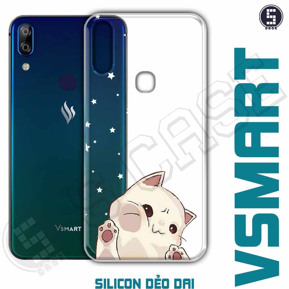 Ốp cho Vsmart Bee 3, Joy 2+, Joy 3, Joy 4, Live 4, Star 3, Star 4, Aris, Aris Pro, Live, Joy 1, Joy 1+, Active 1, Active 1+ hình Mèo con mắc kẹt A800-016