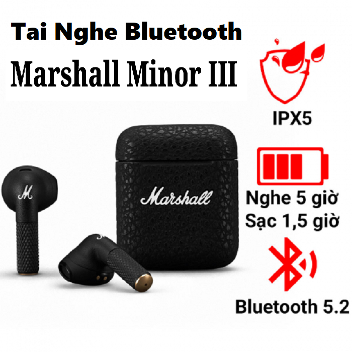 Sale Chính Hãng Tai Nghe Không Dây Bluetooth Marshall Minor 3