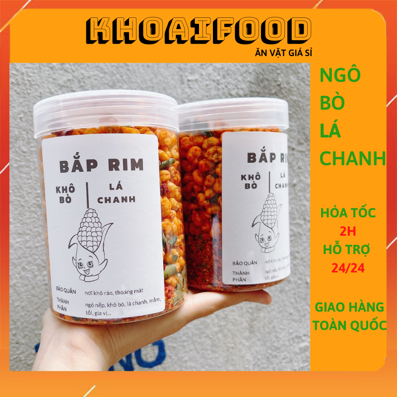 Ngô cay khô bò lá chanh đồ ăn vặt cay lạ vị