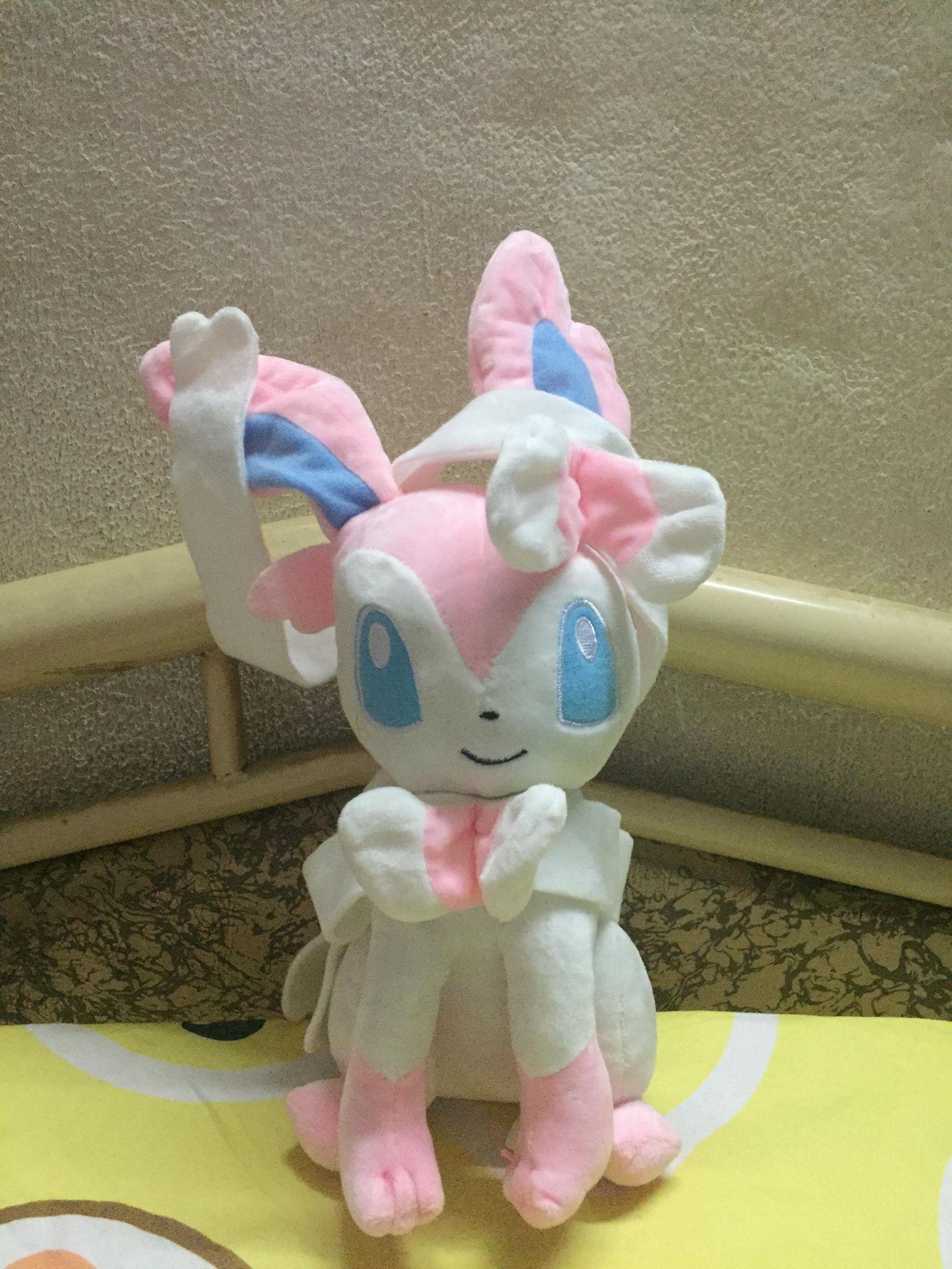 Gấu bông Pokemon - Chồn Eevee tiến hóa Hệ Tiên Slyveon hệ tiên