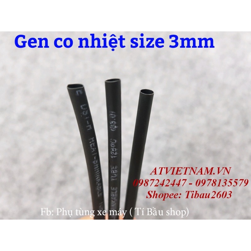 Gen co nhiệt size 3mm - Gen đốt phi 3mm
