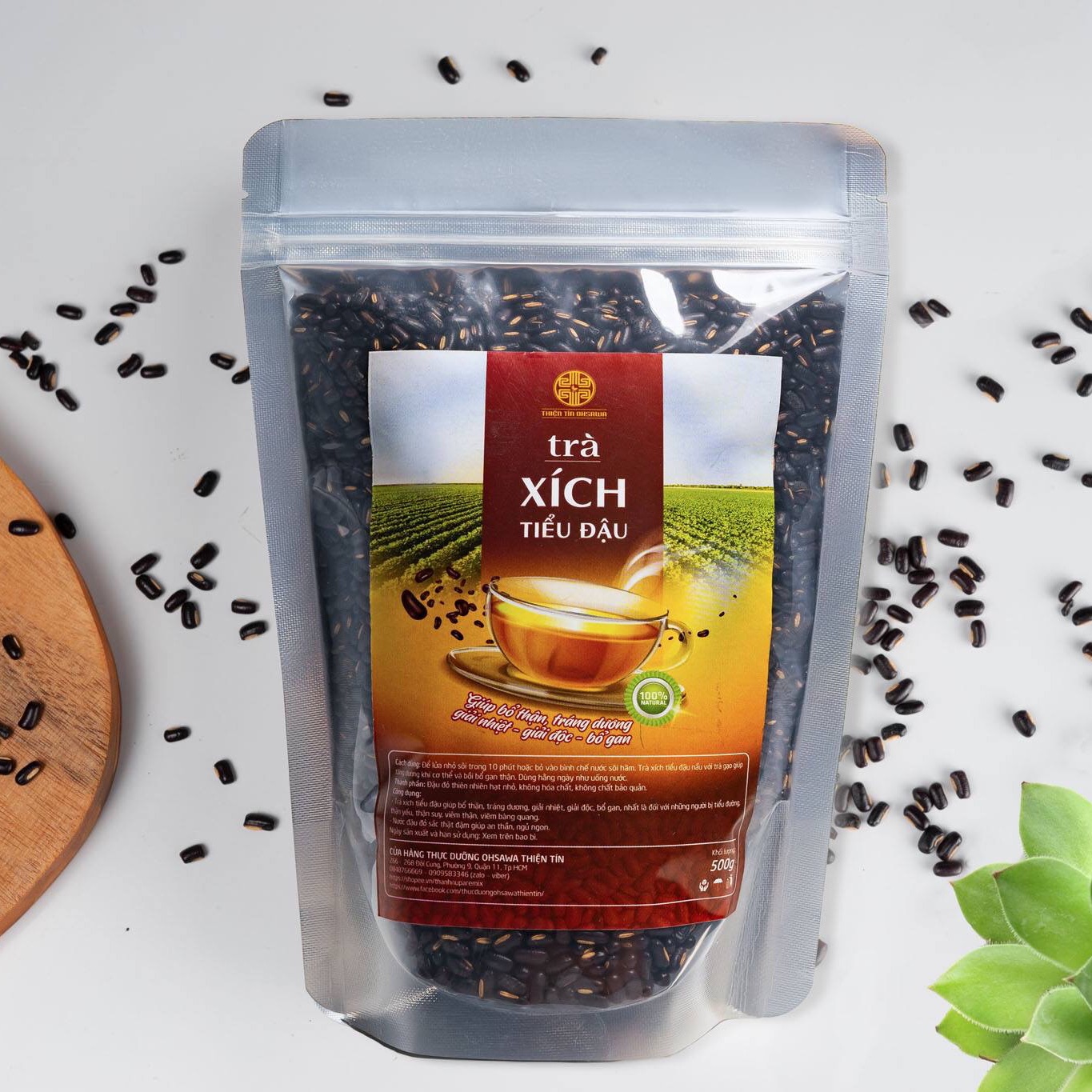 Trà đậu đỏ 500g nhà làm