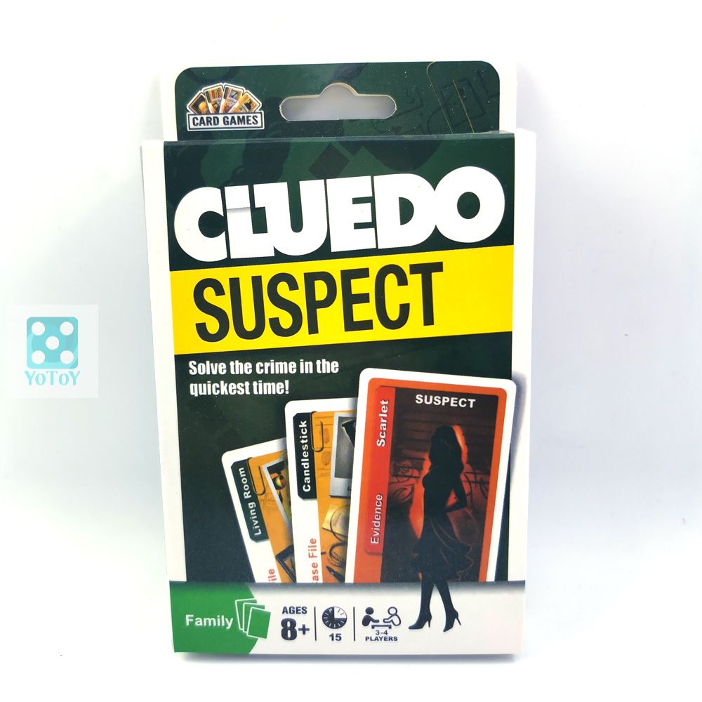 Trò chơi thẻ bài Cluedo suspect boardgame suy luận phá án siêu hấp dẫn bản tiếng Anh
