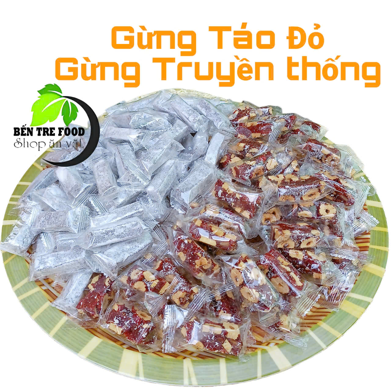 Kẹo Gừng Mix 2 Vị ( Gừng Táo Đỏ và Gừng Truyền Thống)