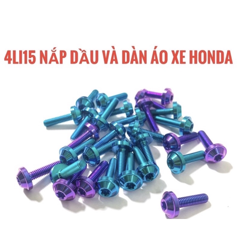 Ốc titan 4li15 gắn nắp bình dầu , dàn áo honda cực đẹp