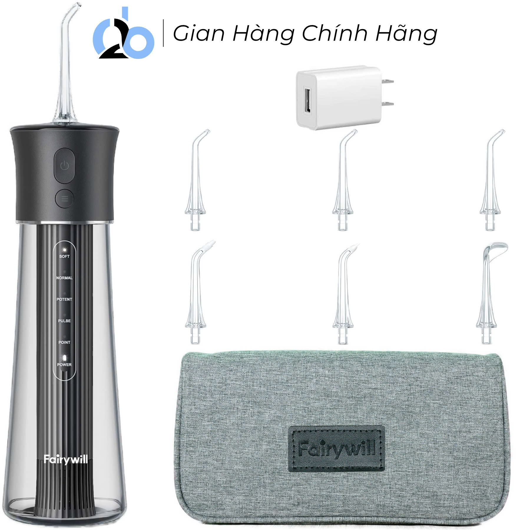 Máy tăm nước cầm tay Fairywill F30 phiên bản 2025. Tặng túi đựng máy chính hãng