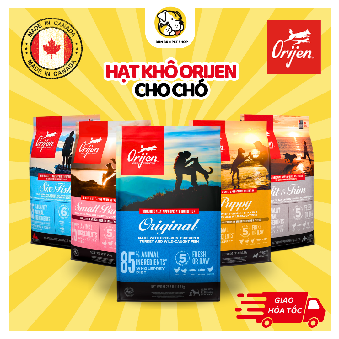 (2kg) Hạt khô cao cấp cho chó Orijen Original / Puppy / Six Fish / Fit & Trim / Small breed từ Canad