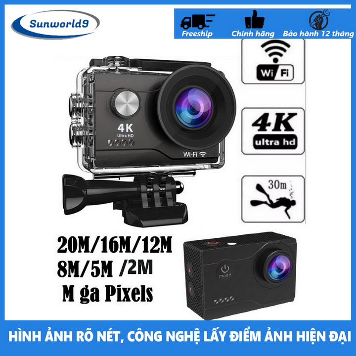 Camera hành trình ô tô eken h9r 4k ultra hd wifi, camera đi phượt, camera chống nước, camera hanh trinh, hình ảnh rõ nét, thiết kế cao cấp, công nghệ lấy điểm ảnh hiện đại