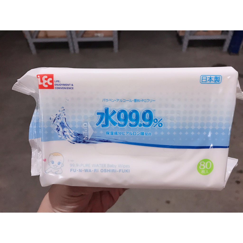Combo 3 gói giấy ướt lec nhật bản e161 màu xanh gói 80 tờ
