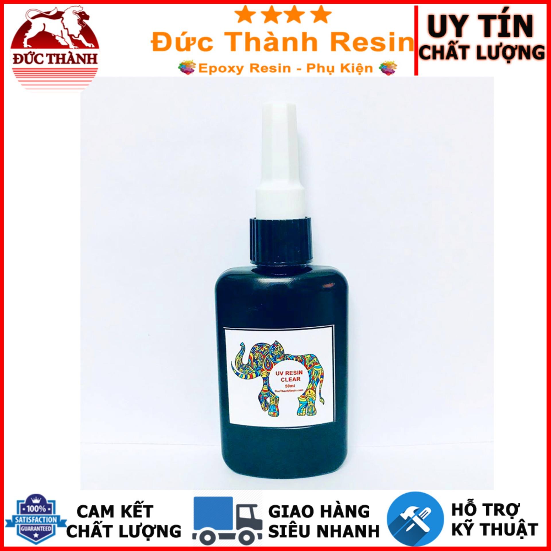 Keo đổ trong suốt Resin UV dùng đèn UV sấy hay phơi nắng 50ml