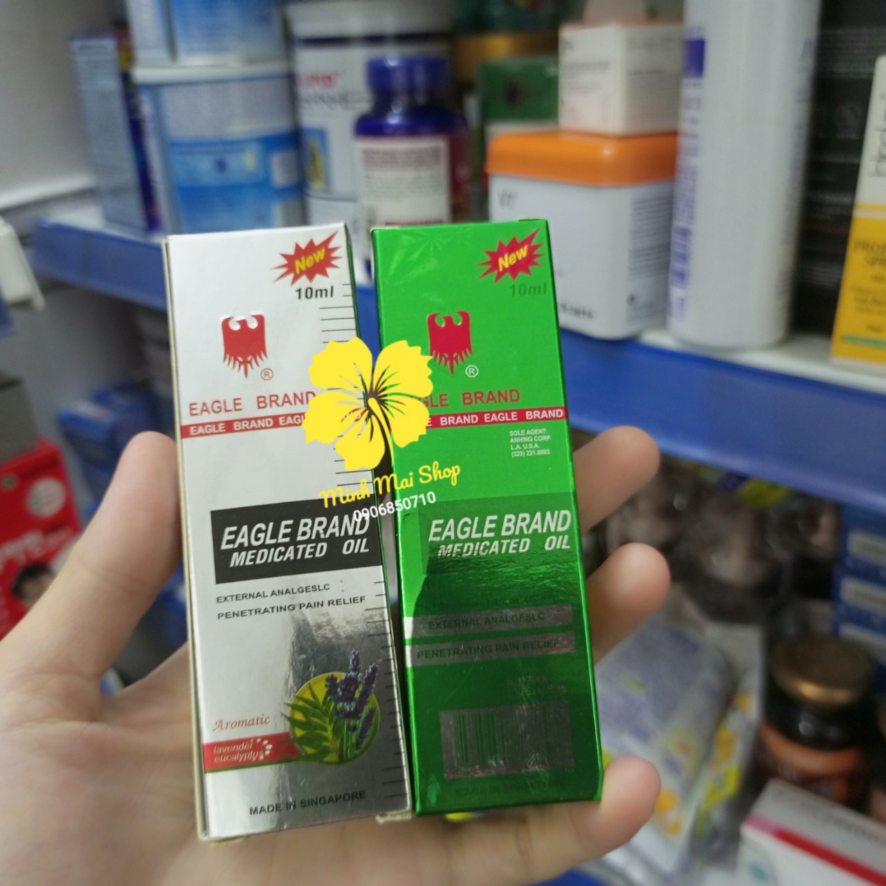 Dầu gió con ó singapore dạng lăn 12ml