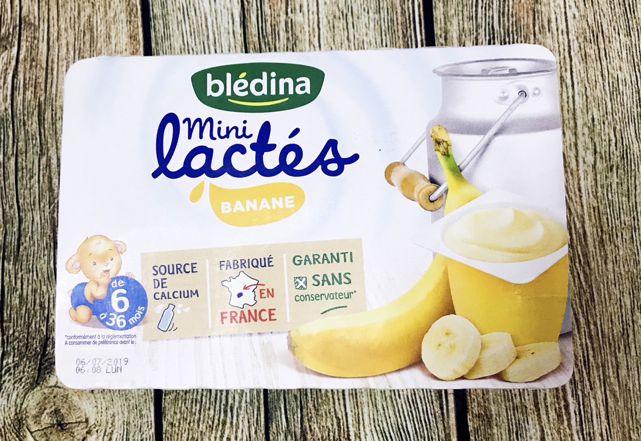 Sữa chua B'ledina mini 6*55G vị chuối 6M+ date T2/2025