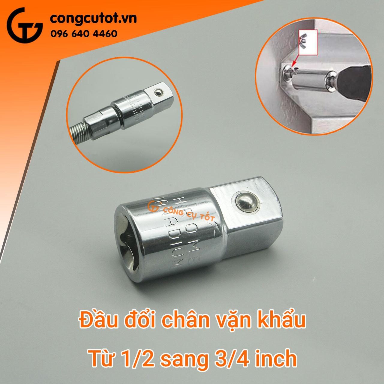 Đầu đổi khẩu - đầu chuyển khẩu 1/2 ra 3/4 inch