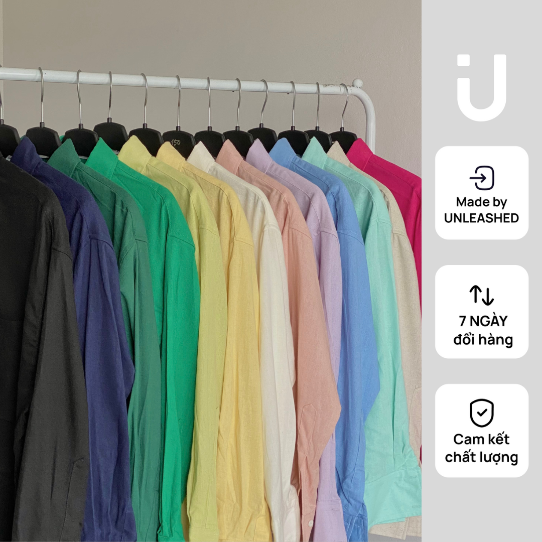 HOÀN TIỀN 15% - Áo sơ mi nữ linen dáng rộng dài tay kiểu dáng basic nhiều màu sắc - Unleashedvn BOYFRIEND Linen Shirt