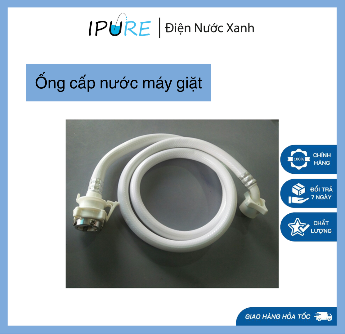 Ống cấp nước máy giặt dài 1m5 2 đầu ren lắp đặt tiện lợi, dễ dàng ren 21, 27 - dnx ipure