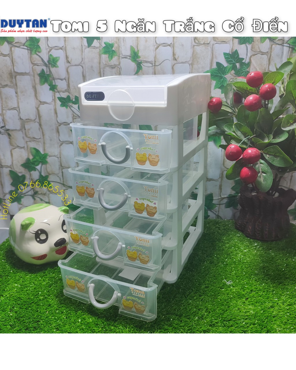 Tủ nhựa duy tân tomi mini 5 ngăn -hồng & nhiều màu xinh