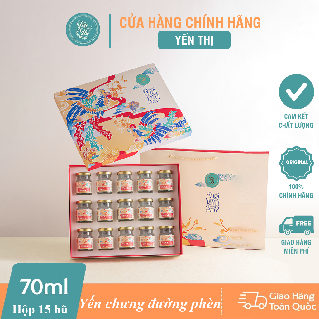 Yến chưng đèn phèn chính hãng yến thị chưng sẵn vị an toàn tốt cho sức khỏe