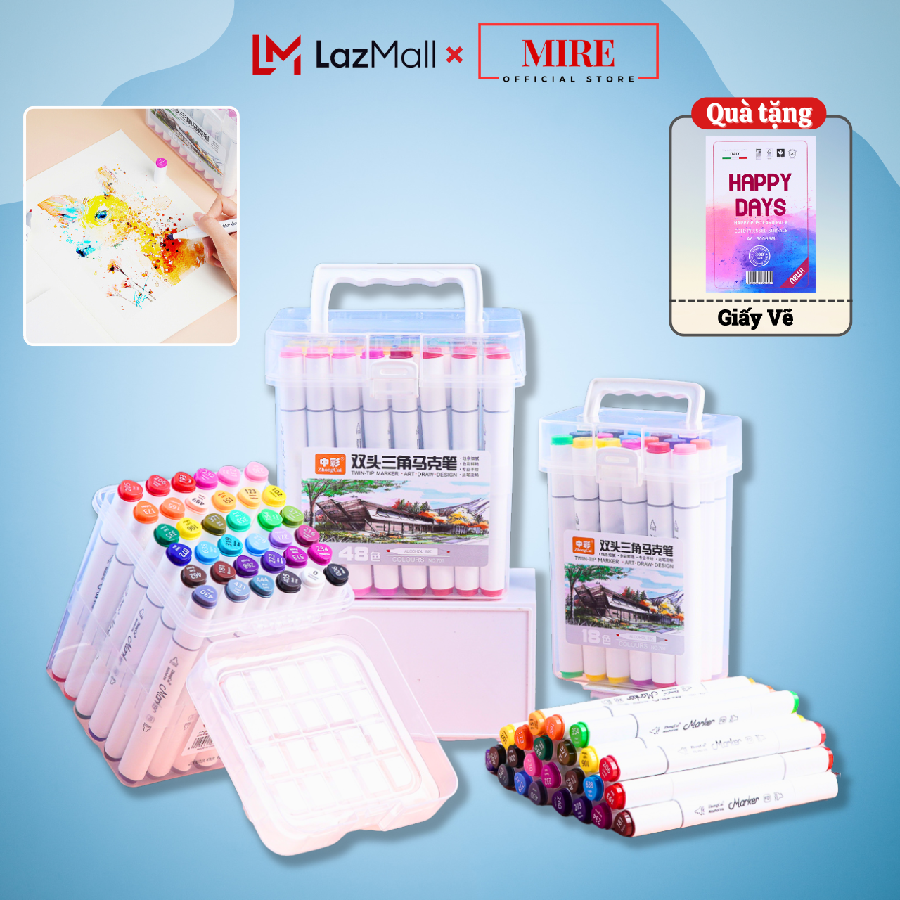 Bút màu marker hai đầu chuyên nghiệp pato shop, bút lông màu marker tô vẽ chuyên nghiệp 12-108 màu mã 701