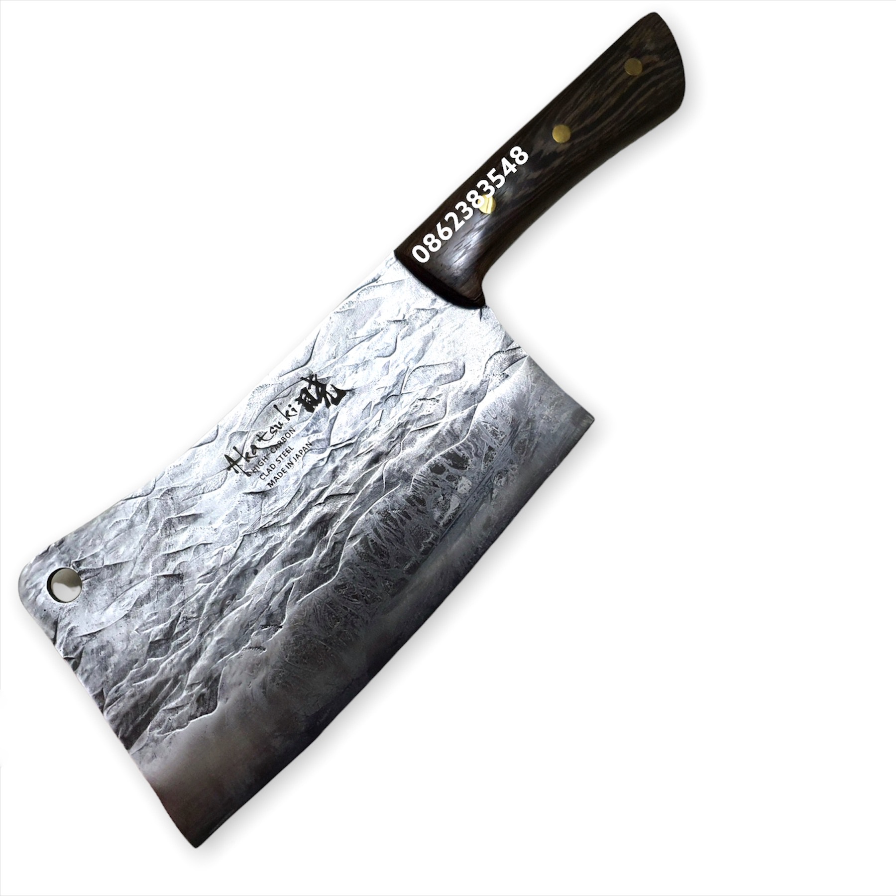 Dao chặt Nhật nội địa Akatsuki nặng 1kg, lưỡi thép sần 5mm nguyên khối sắc bén chống gỉ, chặt xương cứng trâu bò, chặt xương lợn, chặt gà vịt