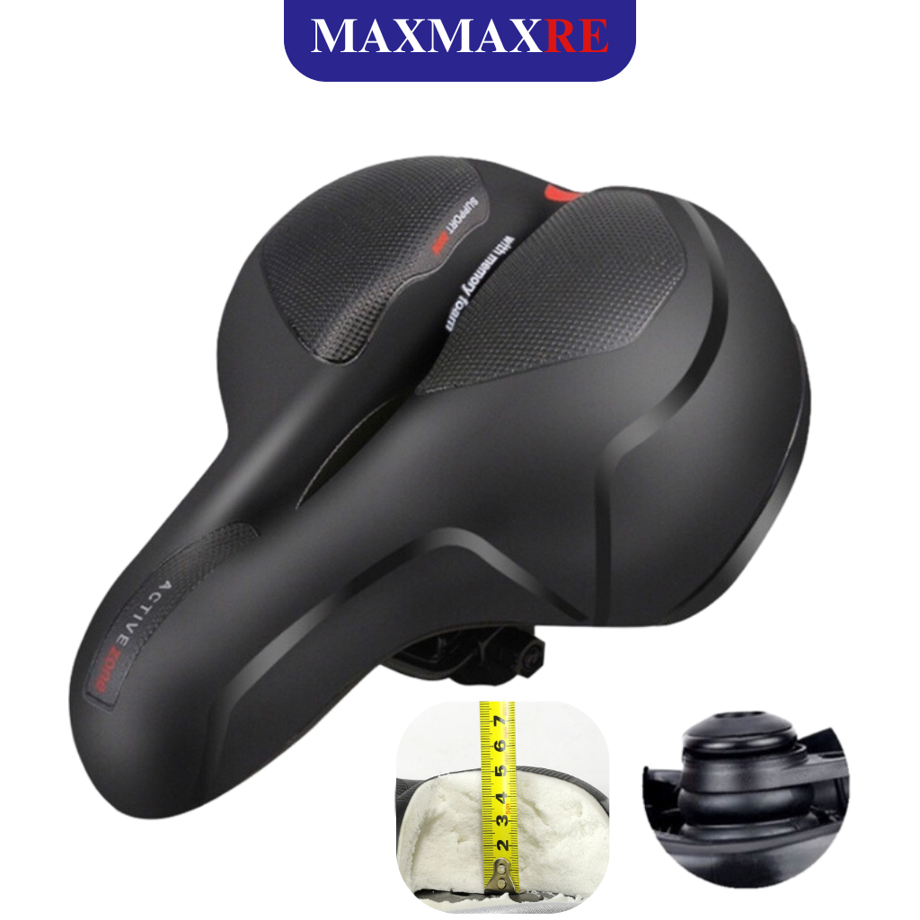 Yên Xe Đạp Active Thể Thao, Yên Xe Thể Thao Siêu Êm Siêu Mềm, Có Rãnh Thoáng Khí, Có Dải Phản Quang, Chống Nước