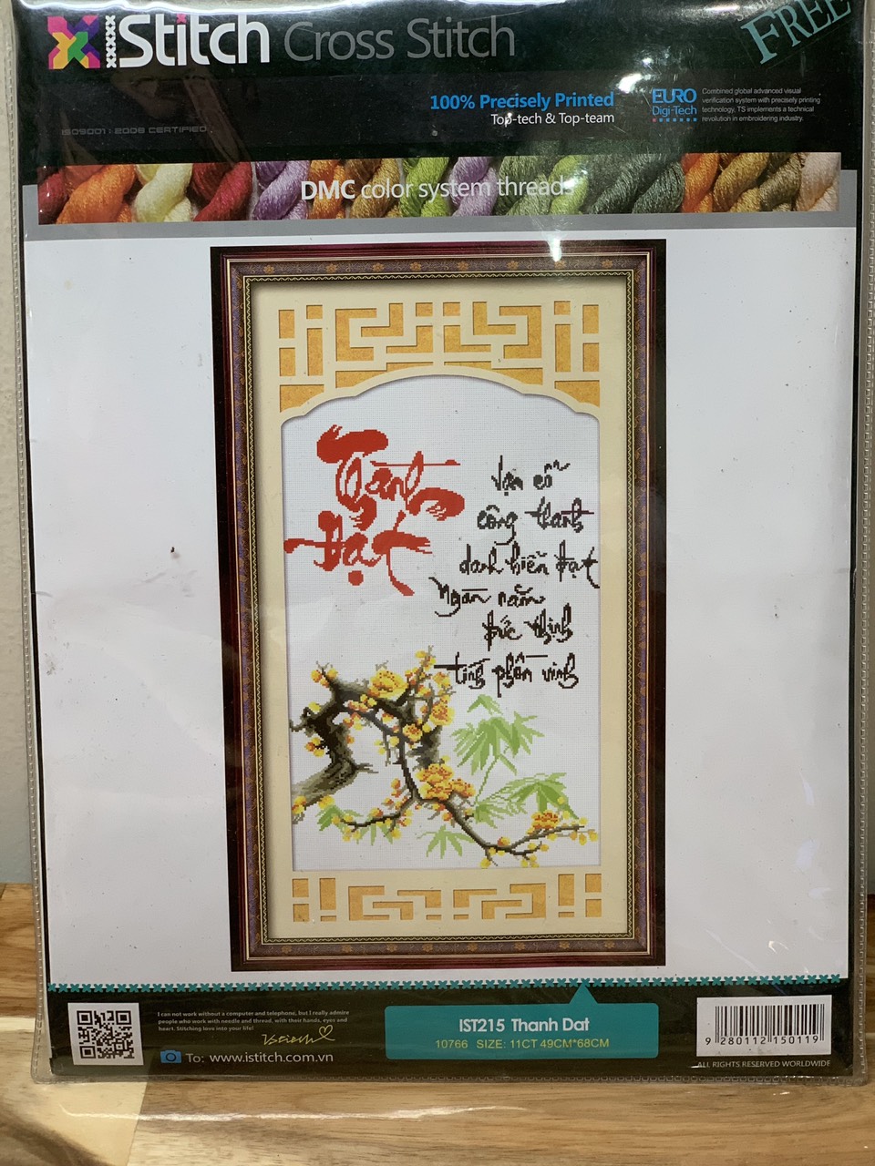 Tranh thêu thành đạt 49x68cm chưa thêu ist215