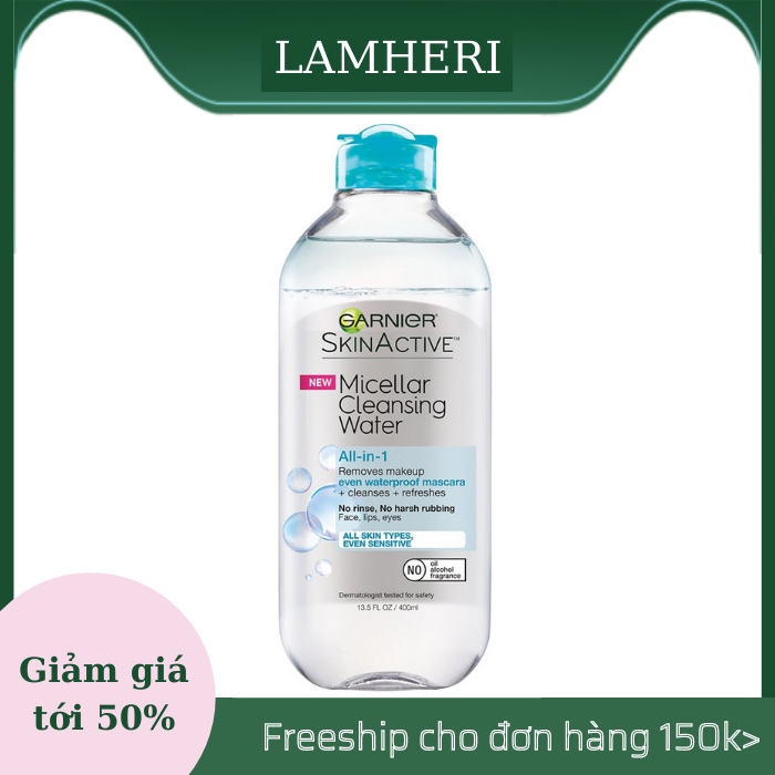 Nước tẩy trang Garnier Micellar cleansing water 400ml