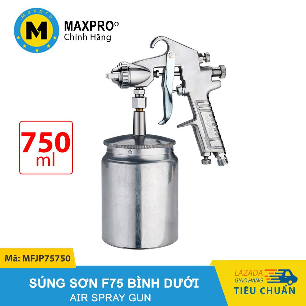 [HCM]Dụng Cụ Phun Sơn Máy Phun Sơn F75S MAXPRO Công Nghệ Nhật Bình Chứa Sơn Nằm Dưới 750ml Bằng Nhôm – MFJP75750