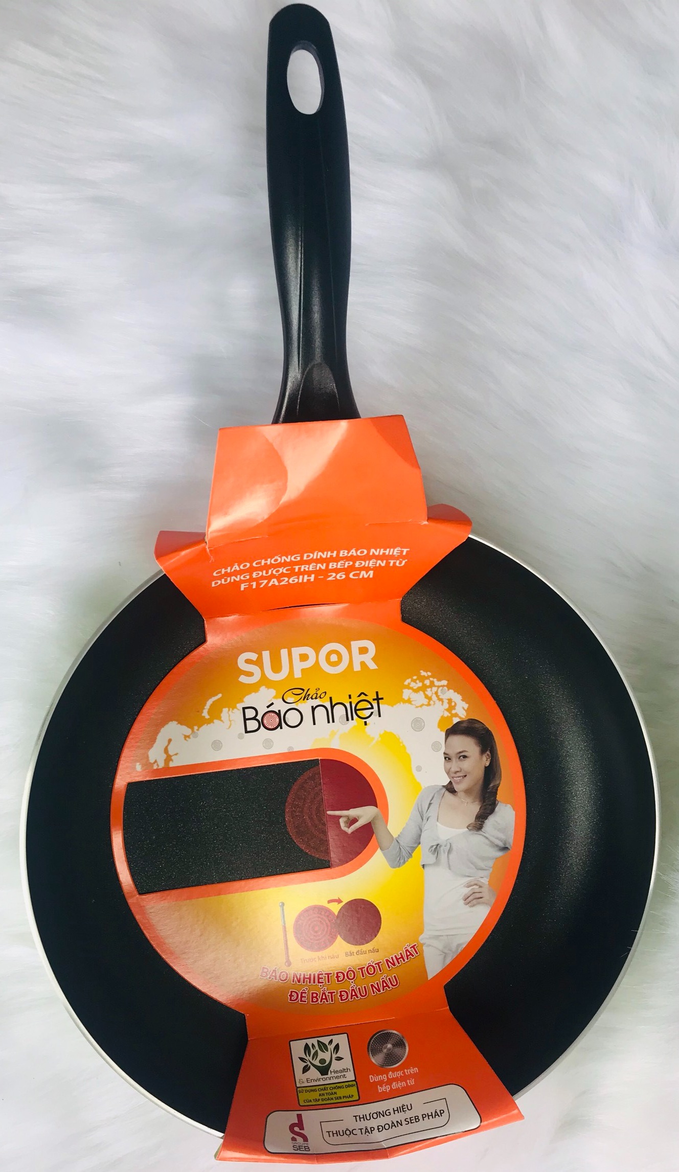 Chảo chống dính báo nhiệt bếp điện từ Supor F17A26IH - 26cm