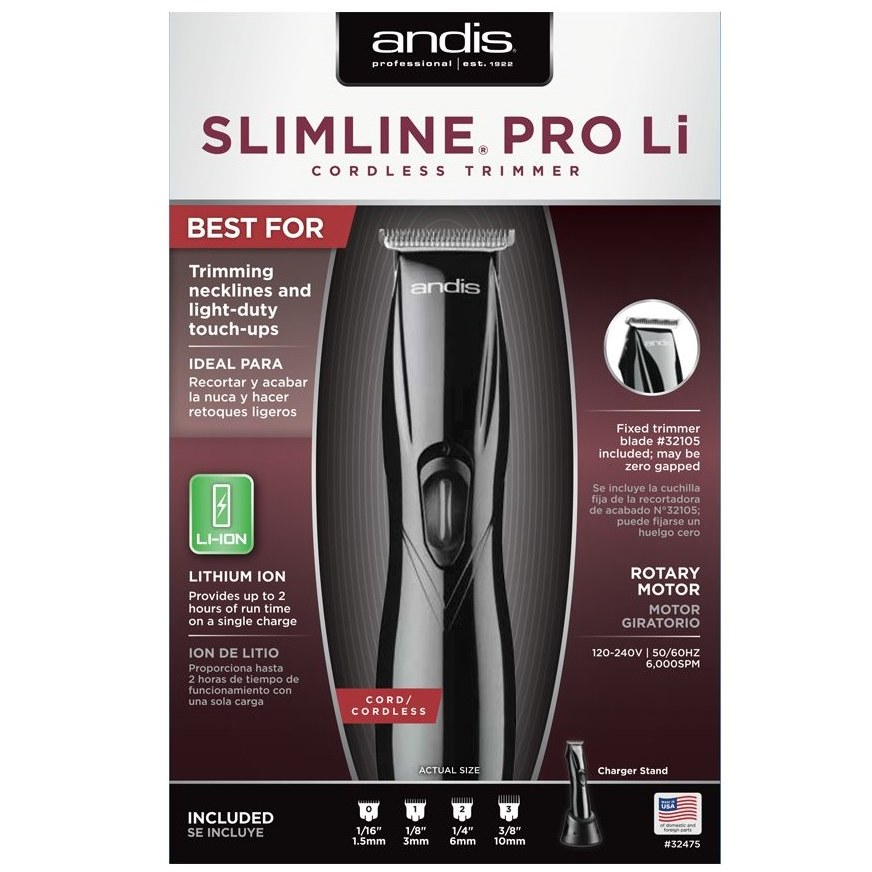 Tông đơ cạo viền Andis Slimline Pro Li Đen