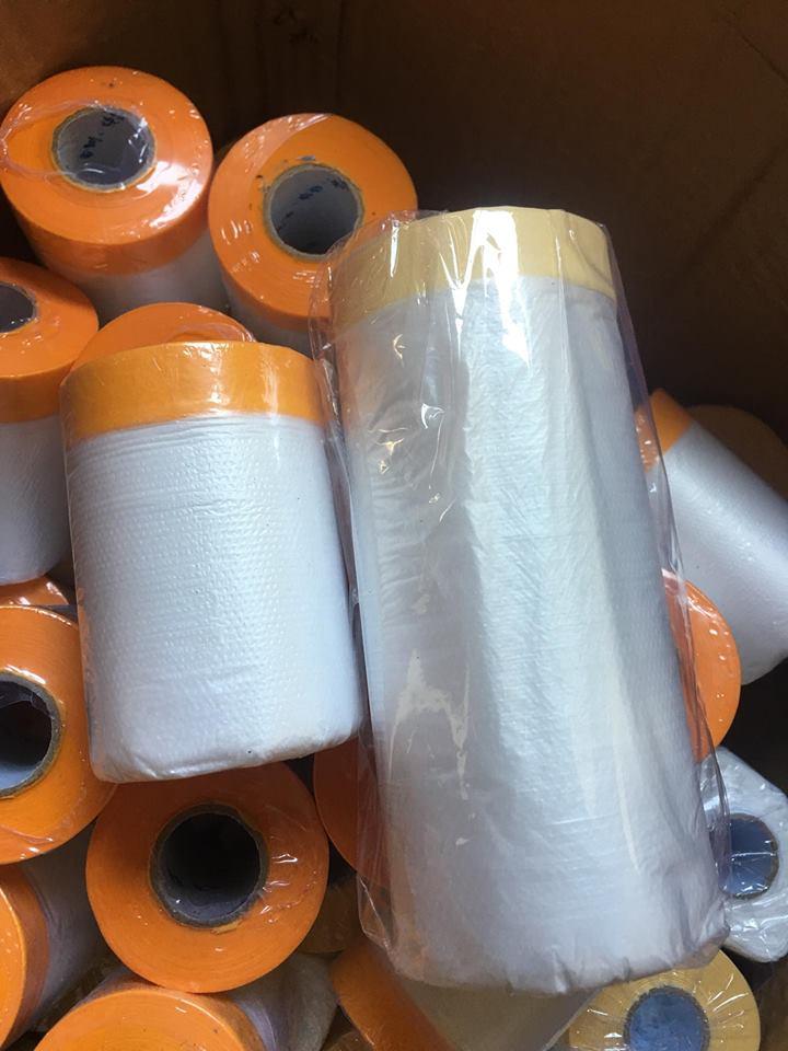 Màn băng keo che sơn 550mm x 20m , màn che  ni lông cuộn , băng keo dán xe ô tô ,  băng keo nilon ,