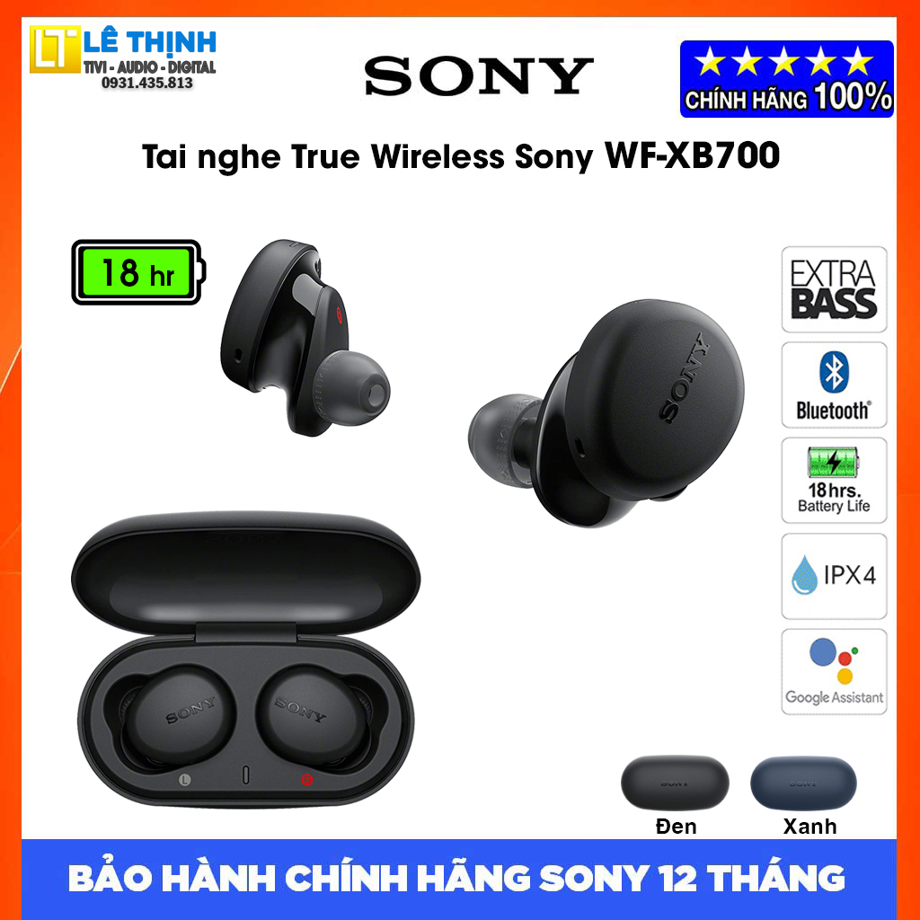 Tai nghe Bluetooth Sony Extra Bass WF-XB700 - Hàng chính hãng - Bảo hành chính hãng Sony 12 tháng toàn quốc