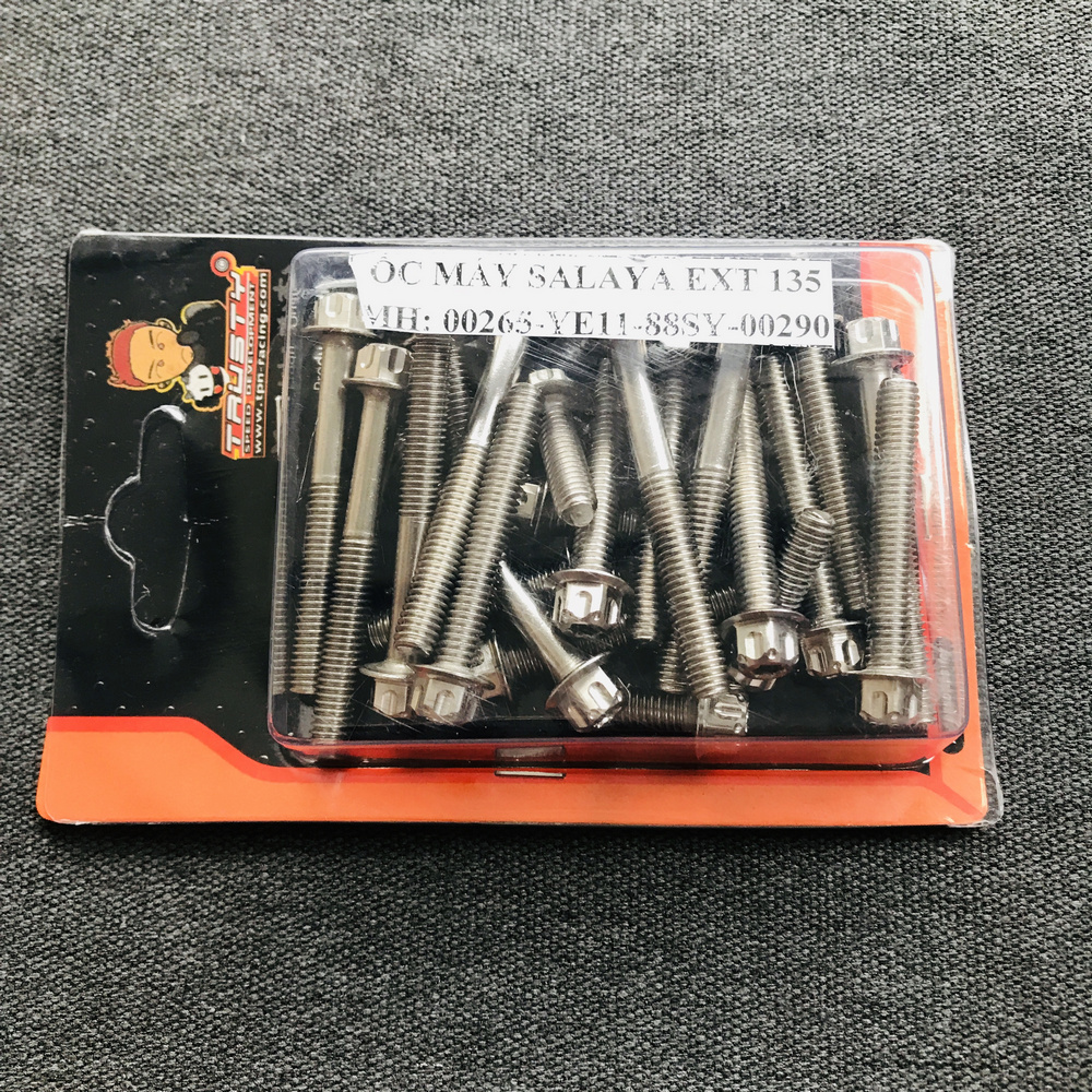 [ỐC SALAYA] ỐC INOX KIỂU SALAYA GẮN LỐC MÁY CÁC DÒNG XE EXCITER 135 ĐỜI 2011 ĐẾN 2014