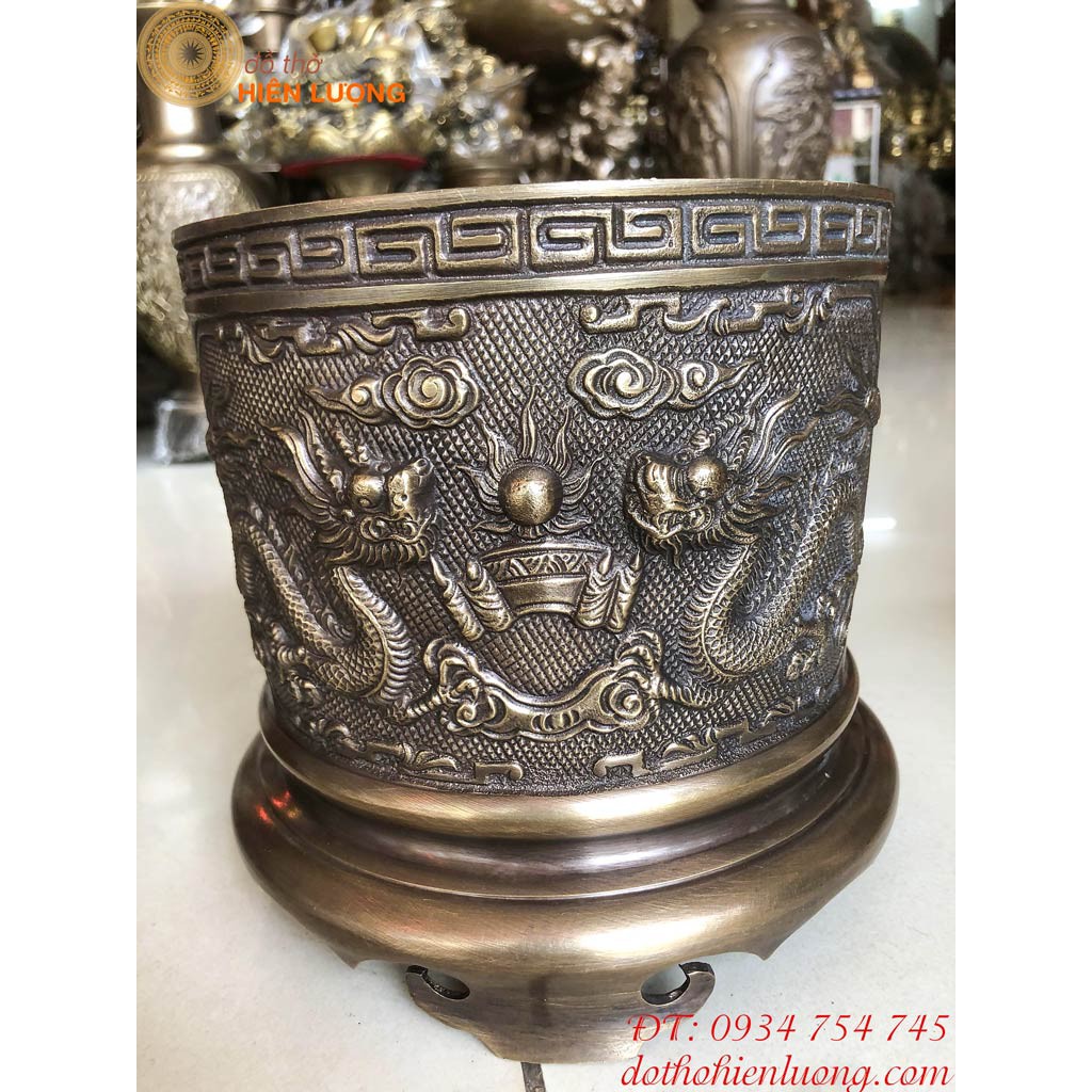 Bát Hương Bằng Đồng Hun Giả Cổ Thờ Cúng Gia Tiên Đủ Kích Cỡ