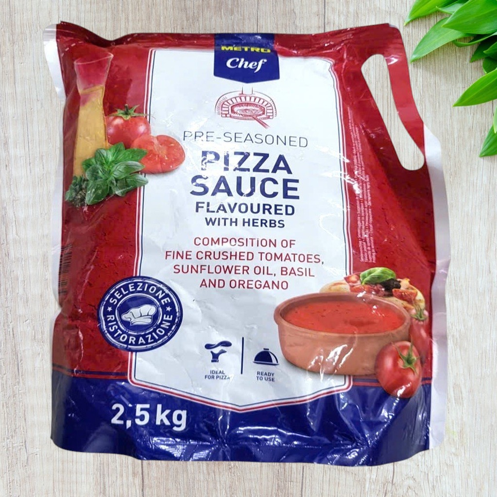 METRO CHEF [TÚI LỚN 2.5 Kg] XỐT PIZZA Pre-Seasoned Pizza Sauce Flavoured with Herbs