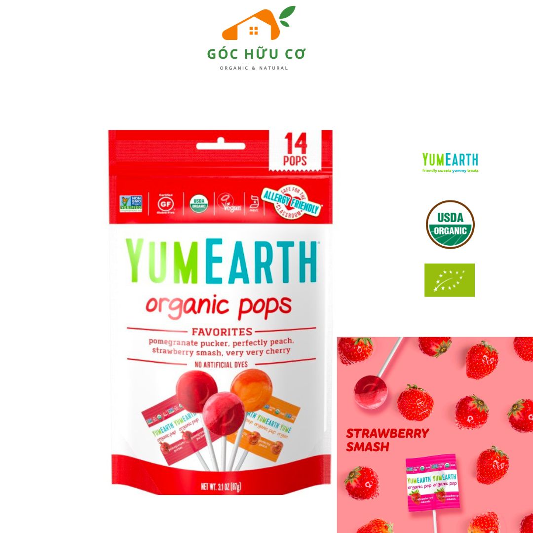 Yumearth Organic Lollipops Fruit Flavor Supplement With Vitamin C For Kids