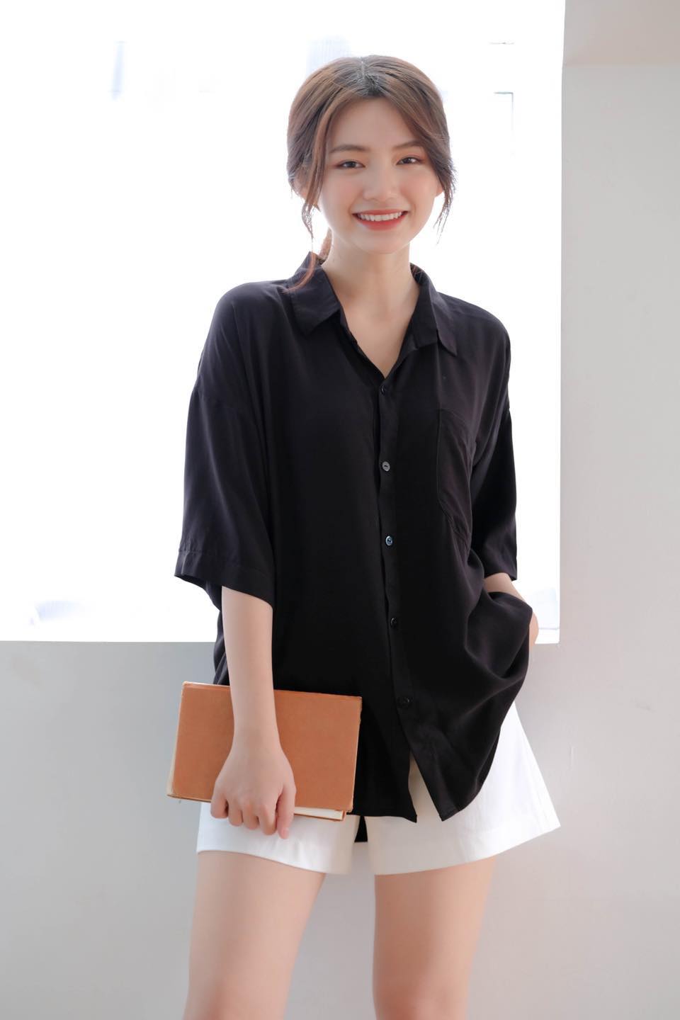 Áo sơ mi tay ngắn " della shirt " by ellyclothing