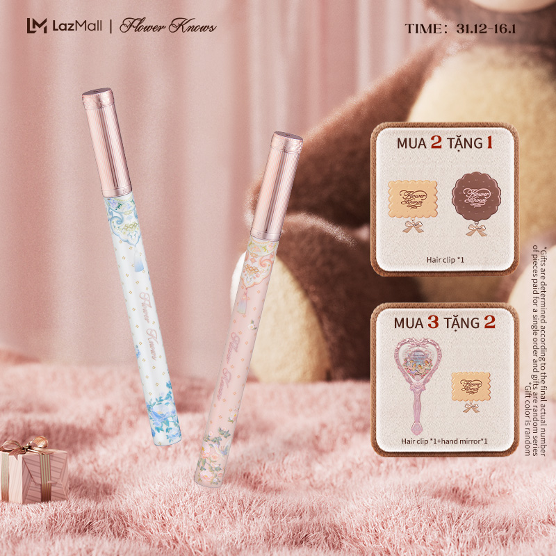  Flower Knows Butterfly Cloud Collar Collection Bút Kẻ Mắt Dạng Lỏng 0.5ml Khô nhanh không dễ bị lem Black Brown 